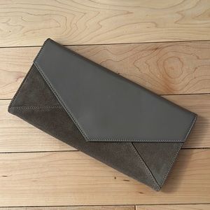 NEW Rich Mocha Leather and Suede Clutch by Cuyana Made in Italy 🇮🇹
